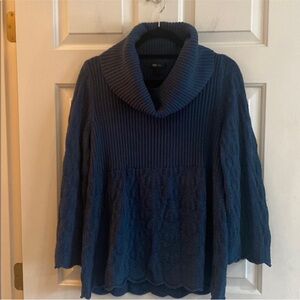 Style & Co. Navy Cowl Neck Sweater